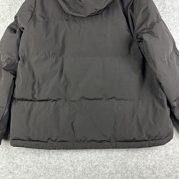 Madewell Jacket Womens XL Black Hooded Quilted Puffer Parka Coat Full Zip Winter - Picture 3 of 16
